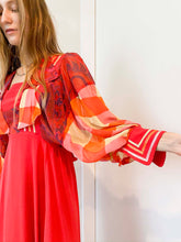 Load image into Gallery viewer, Thea Porter 1970's Dress with Chiffon Sleeves