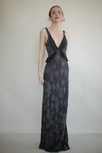 Load image into Gallery viewer, Ghost Gown with Silver Floral Stitching