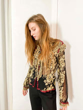 Load image into Gallery viewer, Frank Usher Embroidered Tulle blouse