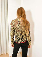 Load image into Gallery viewer, Frank Usher Embroidered Tulle blouse