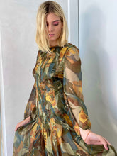 Load image into Gallery viewer, 1970s Pierre Cardin inspired silk chiffon dress