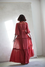 Load image into Gallery viewer, Ossie Clark 1970's Persimmon Maxi Dress