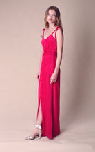 Load image into Gallery viewer, Jerell of Texas Magenta Chenille 1970's Dress