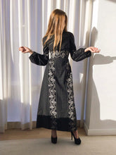 Load image into Gallery viewer, Quad 1970's Boho Polka Dot Maxi Dress