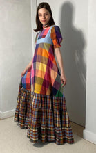 Load image into Gallery viewer, Travers Tempos 1970's Rainbow Plaid Dress