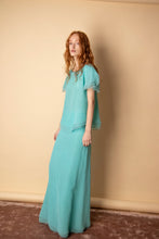 Load image into Gallery viewer, Stephen Burrows 1970's Aqua Skirt & Top Set