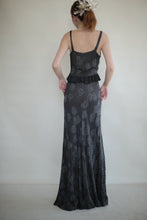 Load image into Gallery viewer, Ghost Gown with Silver Floral Stitching
