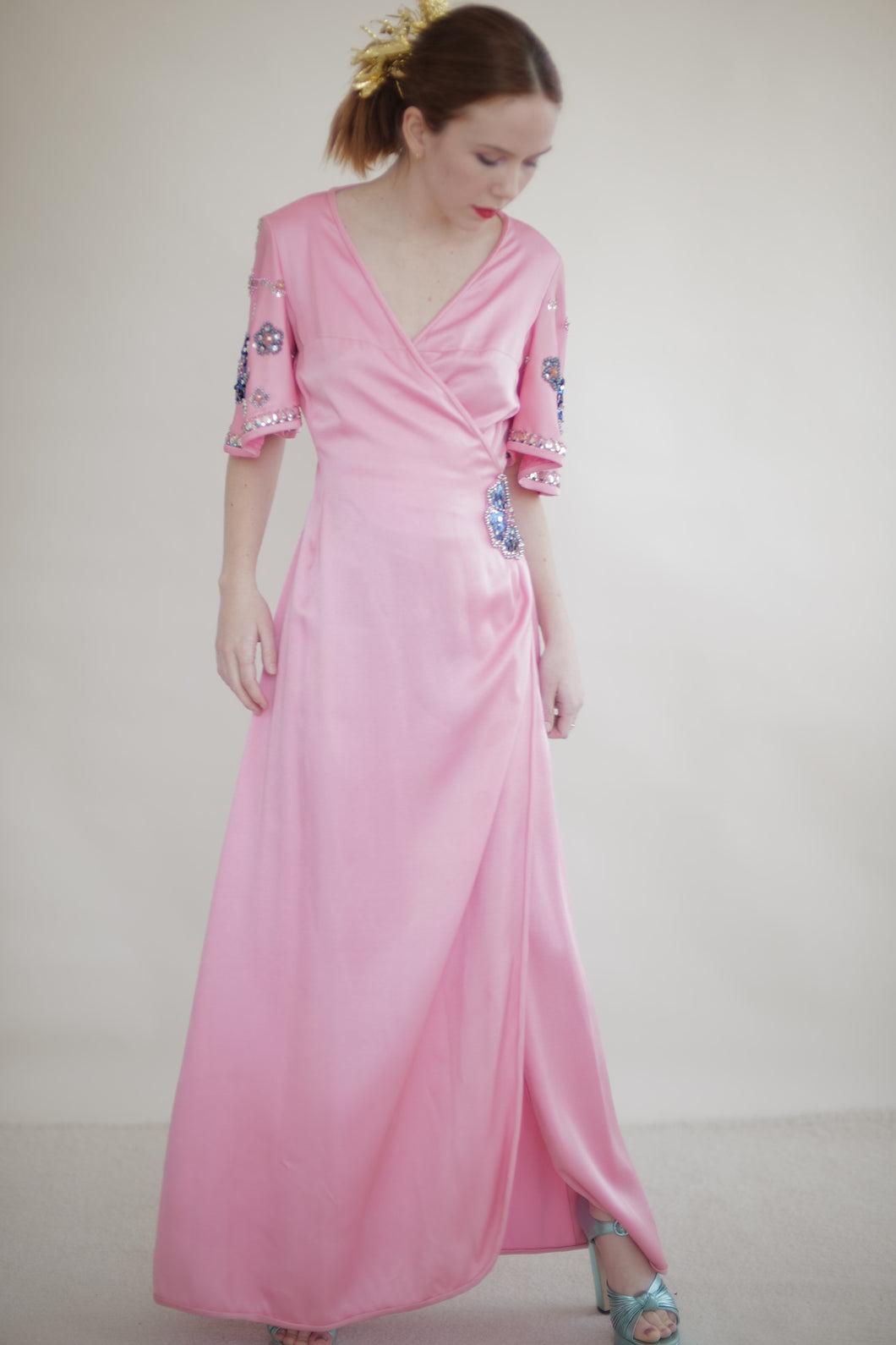 1970's Pink Gucci Inspired Wrap Dress