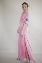 Load image into Gallery viewer, 1970&#39;s Pink Gucci Inspired Wrap Dress
