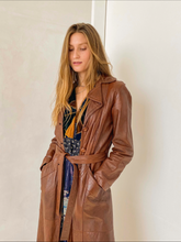 Load image into Gallery viewer, 1970&#39;s Classic Leather Trench Coat
