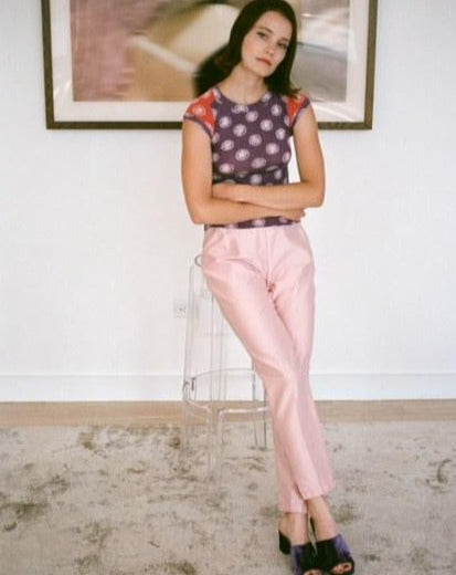 silk cigarette pants Silk Faille Cigarette Pants silk cigarette pants Silk Faille Cigarette Pants