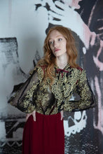 Load image into Gallery viewer, Frank Usher Embroidered Tulle blouse

