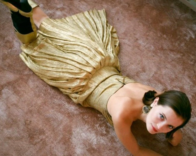 Gold Lame Dress
