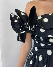 Load image into Gallery viewer, Polka Dot Ruffle Taffeta Dress
