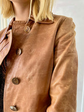 Load image into Gallery viewer, Roberto Di Camerino cafe brown leather coat…
