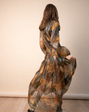 Load image into Gallery viewer, 1970s Pierre Cardin inspired silk chiffon dress
