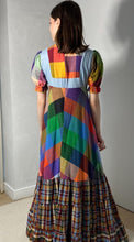 Load image into Gallery viewer, Travers Tempos 1970&#39;s Rainbow Plaid Dress
